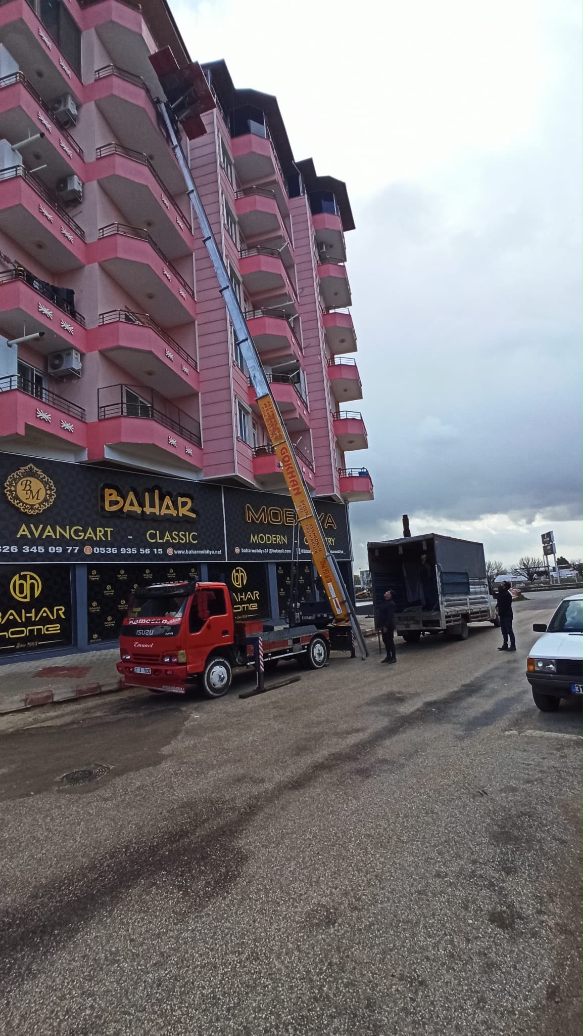Mobil asansör çalışma alanı